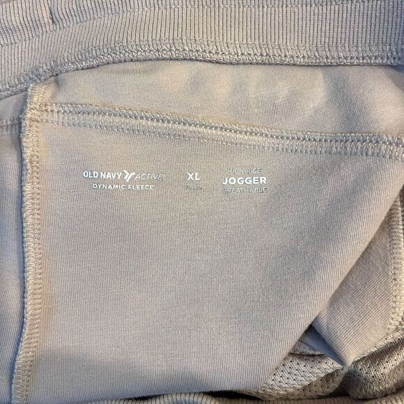 Old Navy Womens Beige Jogger Pants XL XXL Dynamic Fleece Zip Pockets Drawstring* - Picture 10 of 11